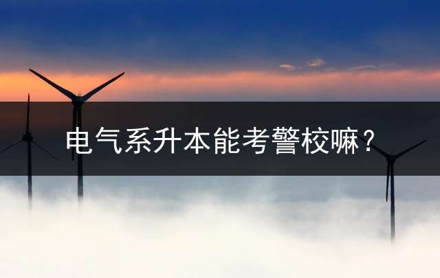 电气系升本能考警校嘛？