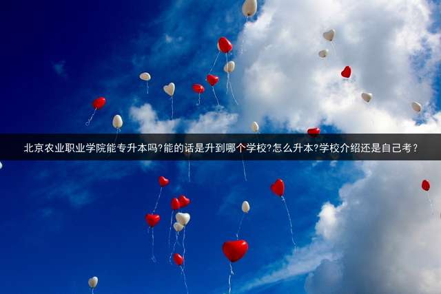 北京农业职业学院能专升本吗?能的话是升到哪个学校?怎么升本?学校介绍还是自己考？