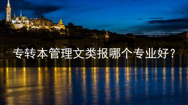 专转本管理文类报哪个专业好？