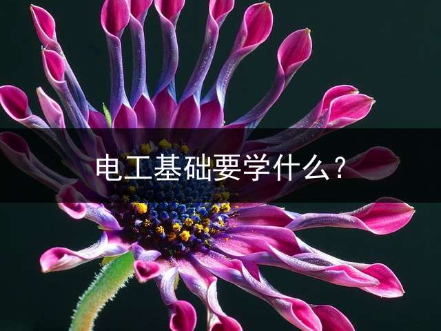 电工基础要学什么？