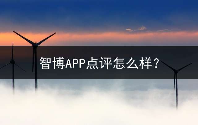 智博APP点评怎么样？