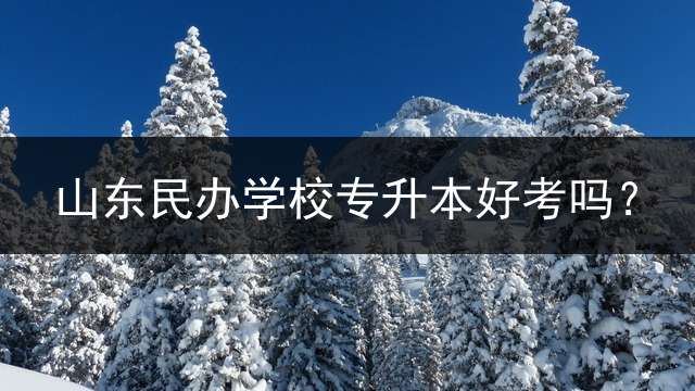 山东民办学校专升本好考吗？