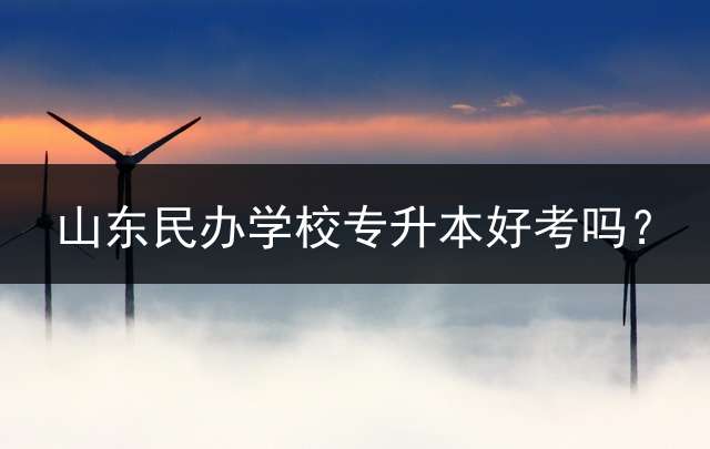 山东民办学校专升本好考吗？