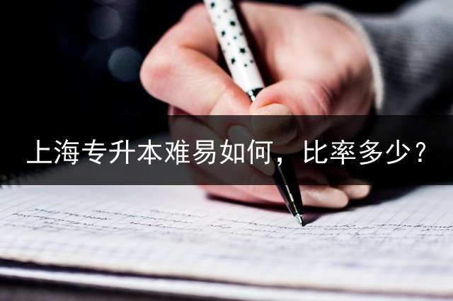上海专升本难易如何，比率多少？