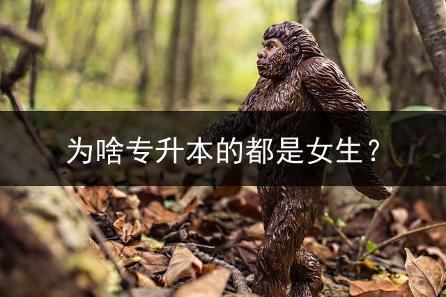 为啥专升本的都是女生？