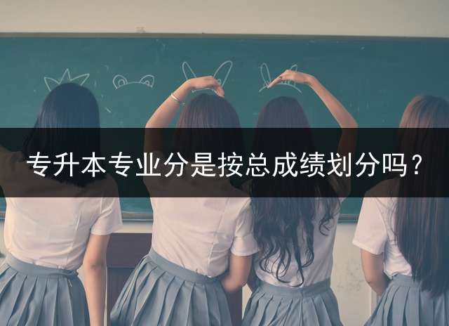 专升本专业分是按总成绩划分吗？