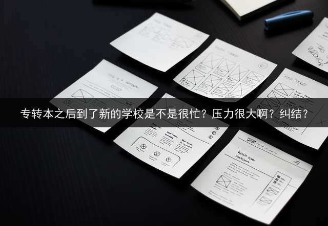 专转本之后到了新的学校是不是很忙？压力很大啊？纠结？