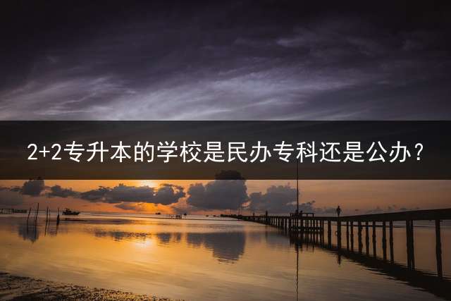 2+2专升本的学校是民办专科还是公办？