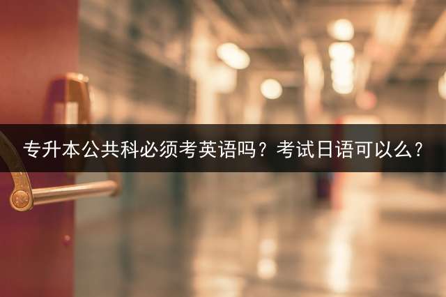 专升本公共科必须考英语吗？考试日语可以么？