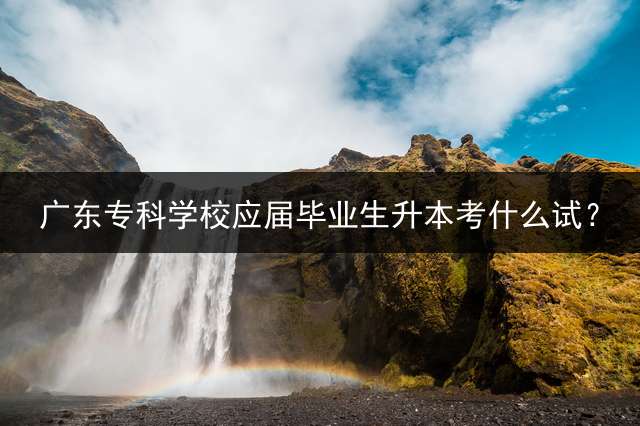 广东专科学校应届毕业生升本考什么试？