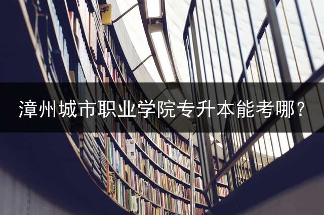 漳州城市职业学院专升本能考哪？