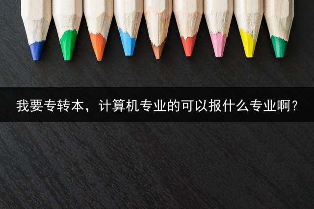 我要专转本，计算机专业的可以报什么专业啊？