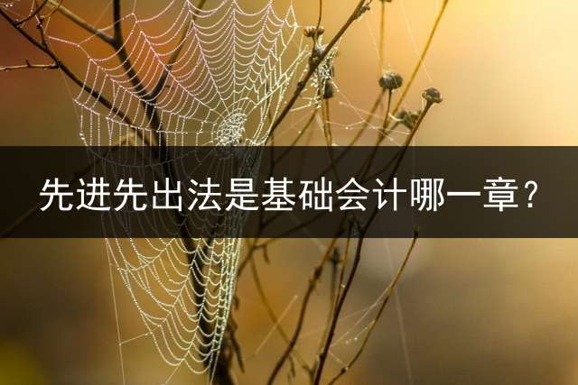 先进先出法是基础会计哪一章？