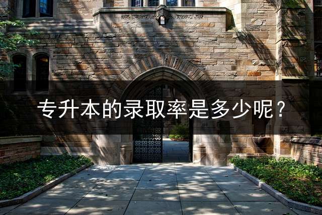 专升本的录取率是多少呢？