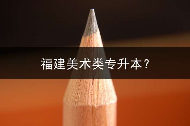 福建美术类专升本？