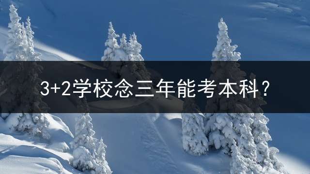 3+2学校念三年能考本科？