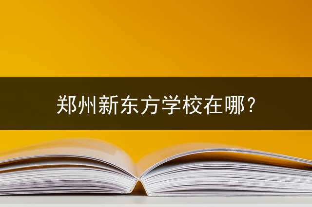 郑州新东方学校在哪？