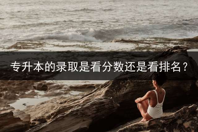 专升本的录取是看分数还是看排名？
