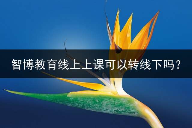 智博教育线上上课可以转线下吗？