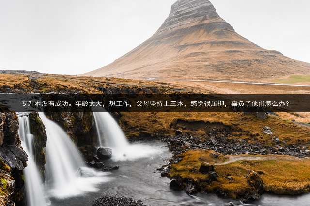 专升本没有成功。年龄太大，想工作，父母坚持上三本，感觉很压抑，辜负了他们怎么办？