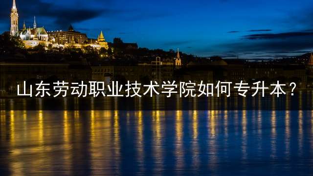 山东劳动职业技术学院如何专升本？