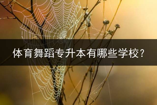 体育舞蹈专升本有哪些学校？