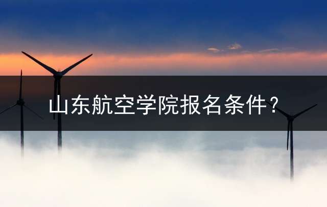 山东航空学院报名条件？