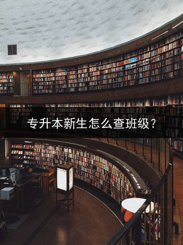 专升本新生怎么查班级？