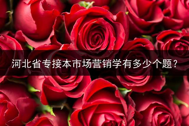 河北省专接本市场营销学有多少个题？