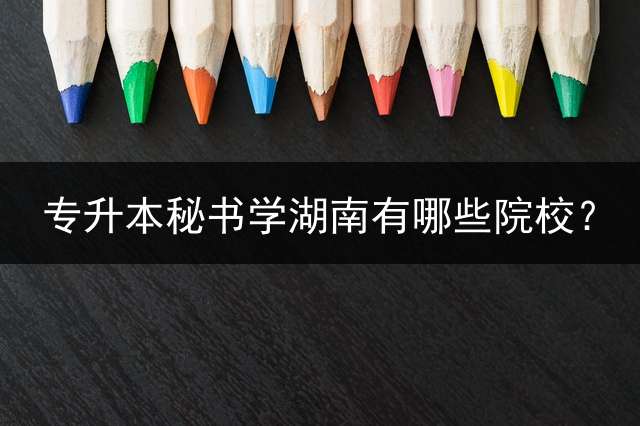 专升本秘书学湖南有哪些院校？
