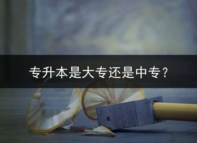 专升本是大专还是中专？