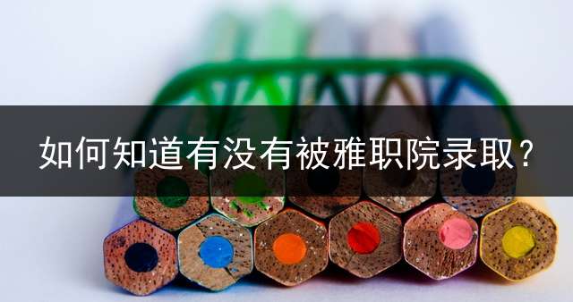如何知道有没有被雅职院录取？