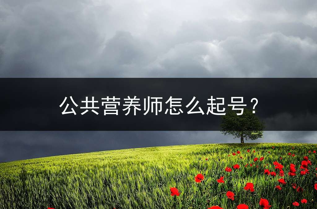 公共营养师怎么起号？