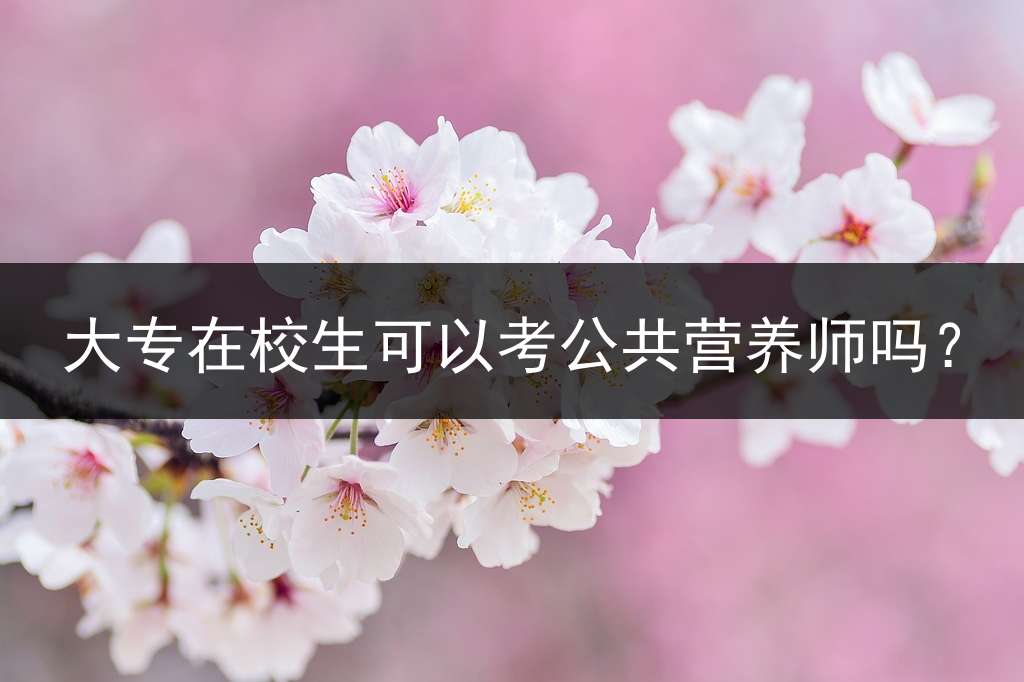 大专在校生可以考公共营养师吗？