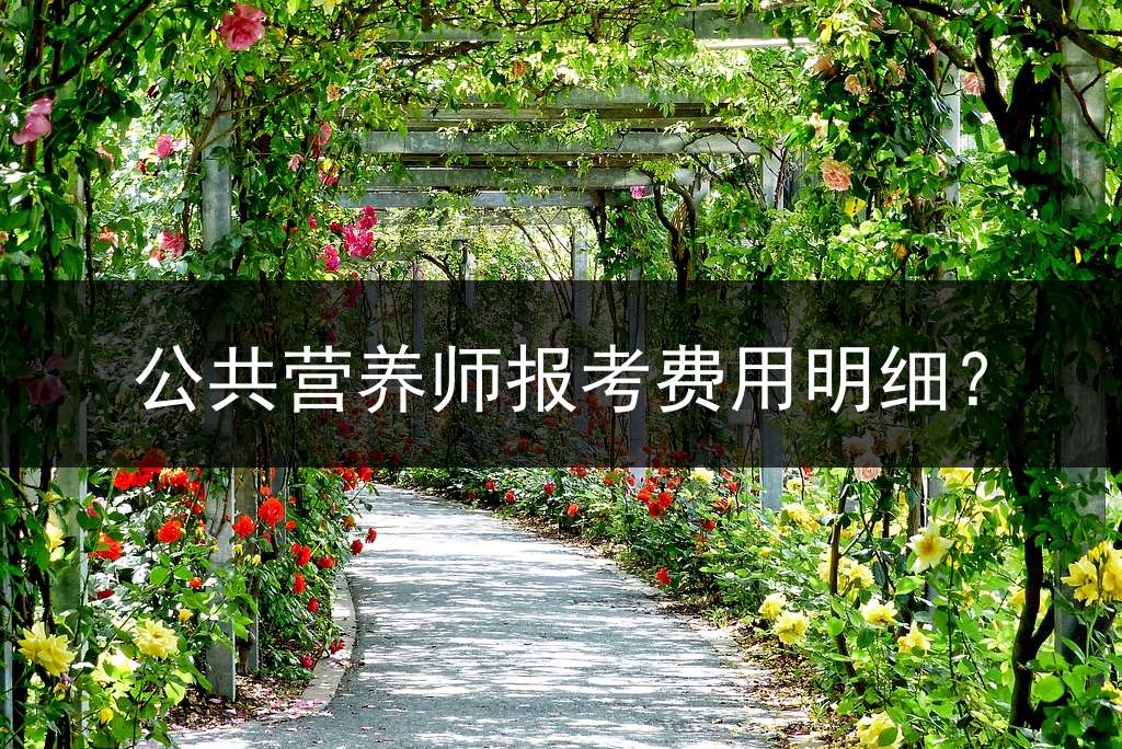 公共营养师报考费用明细？
