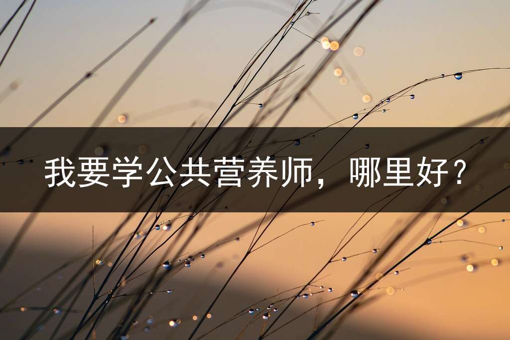 我要学公共营养师，哪里好？