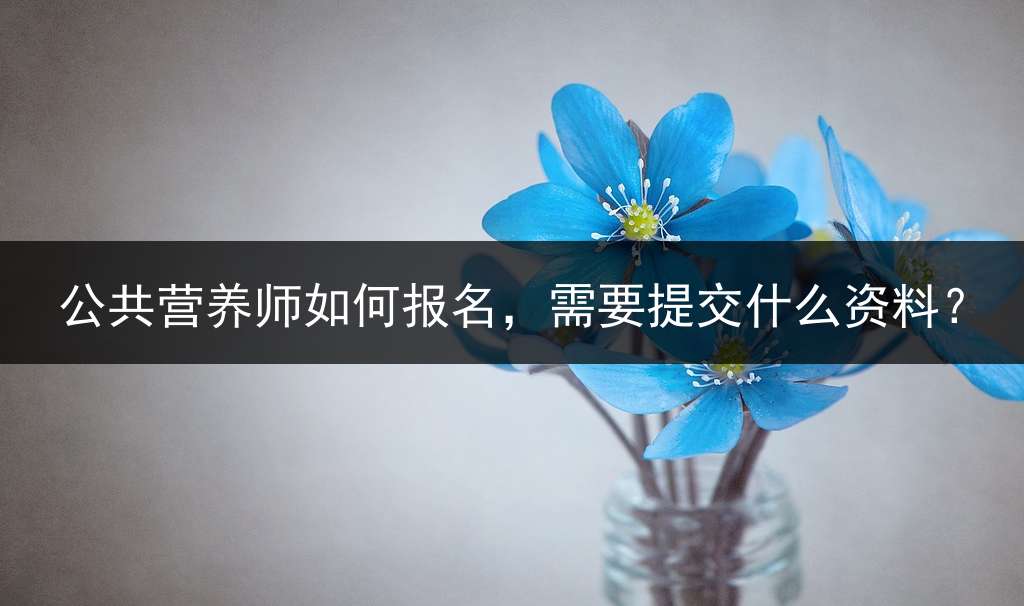 公共营养师如何报名，需要提交什么资料？
