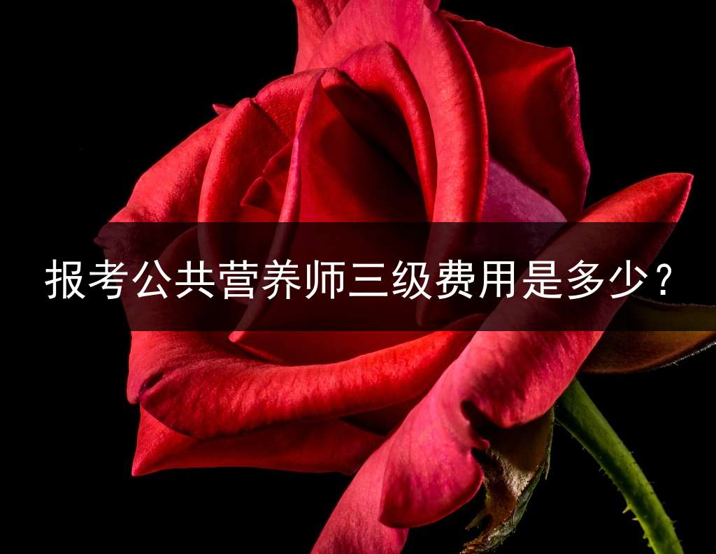 报考公共营养师三级费用是多少？