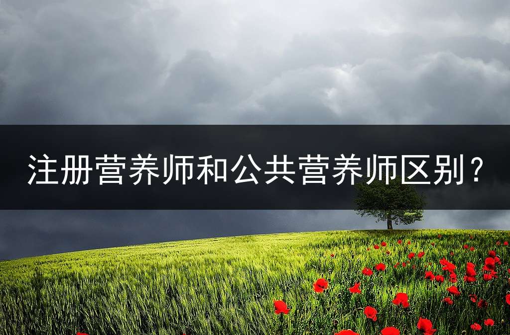 注册营养师和公共营养师区别？