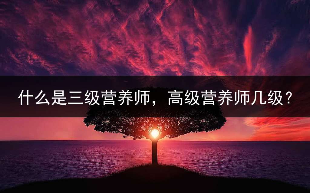 什么是三级营养师，高级营养师几级？