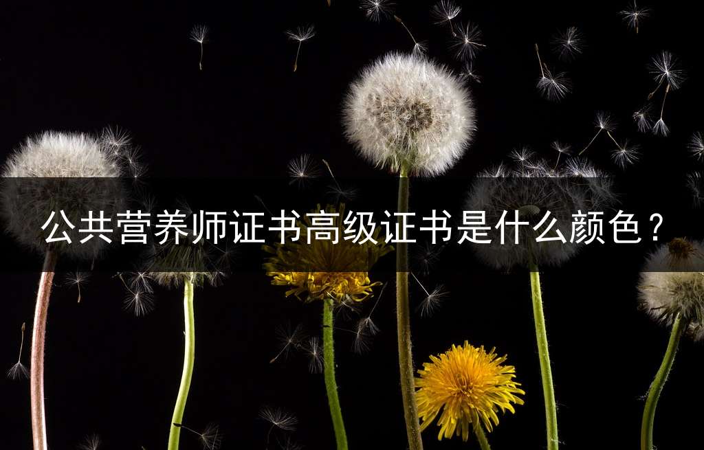 公共营养师证书高级证书是什么颜色？