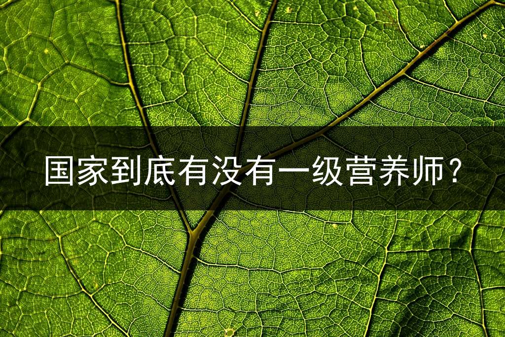 国家到底有没有一级营养师？