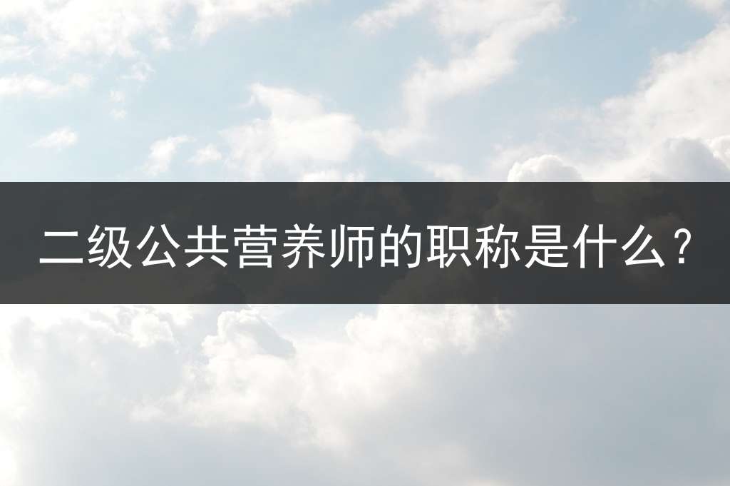 二级公共营养师的职称是什么？