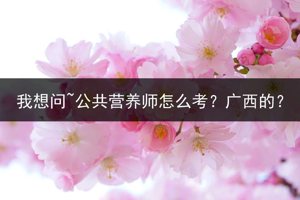 我想问~公共营养师怎么考？广西的？