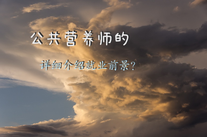 公共营养师的详细介绍?就业前景？