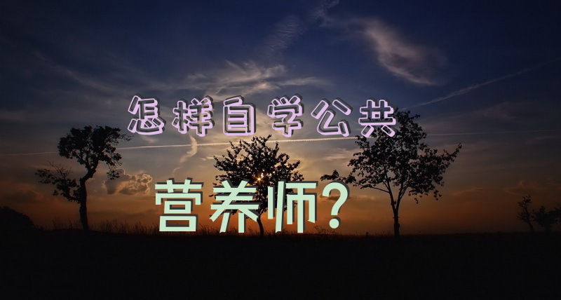 怎样自学公共营养师？