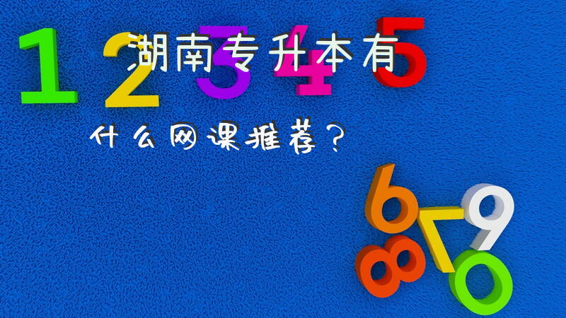 湖南专升本有什么网课推荐？