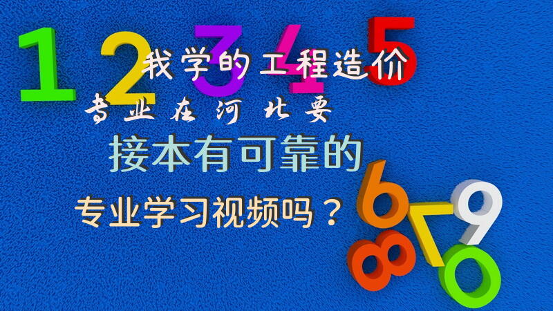 我学的工程造价专业，在河北要接本，有可靠的专业学习视频吗？