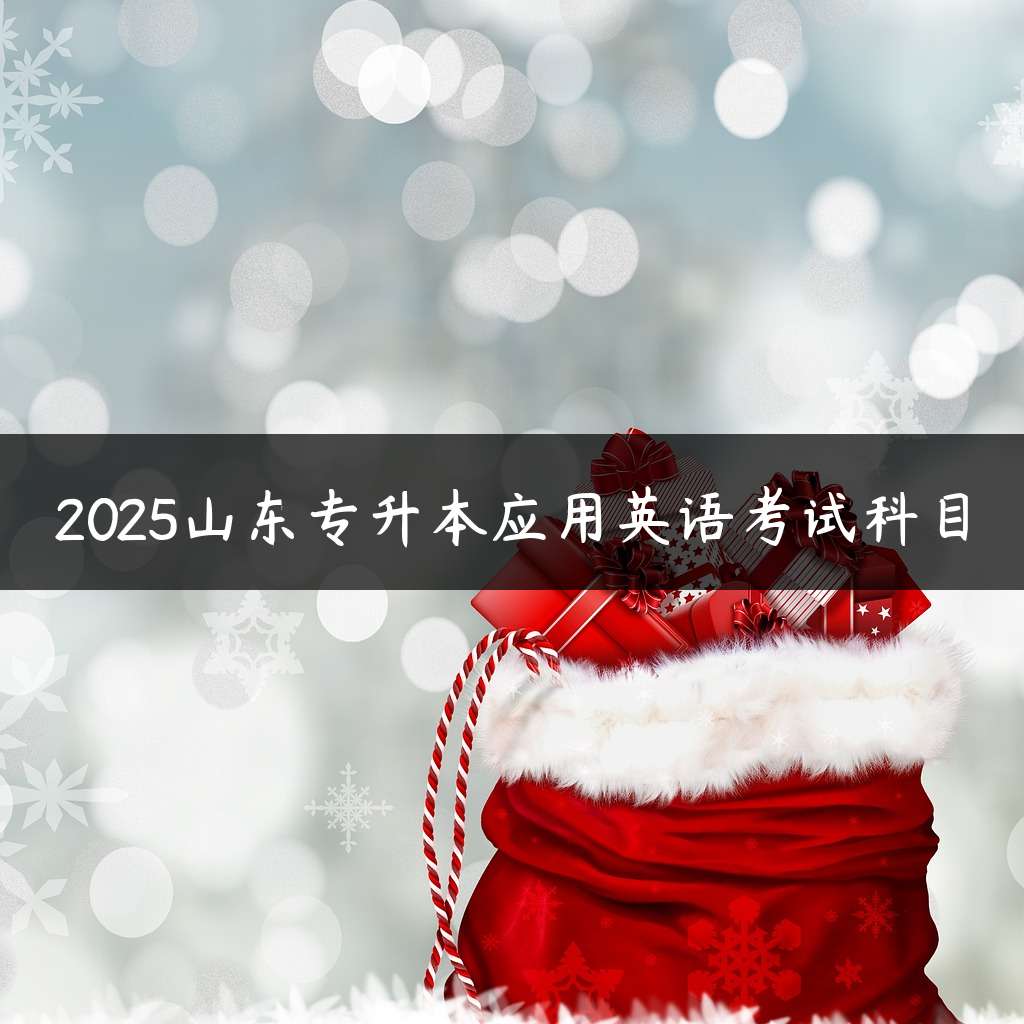 2025山东专升本应用英语考试科目