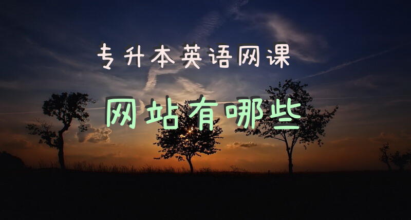 专升本英语网课网站有哪些